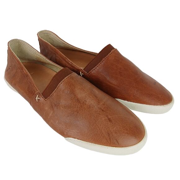 Frye SZ 6.5 Women's Melanie Slip On Flats Sneakers Cognac - Picture 2 of 8